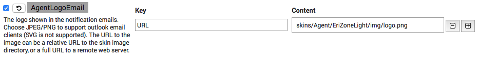 EriZone AgentLogoEmail configuration