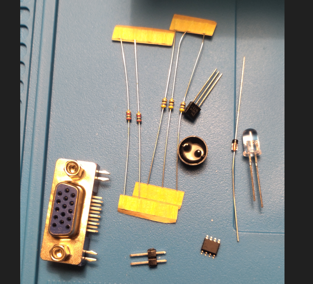 RVPC kit components before assembly